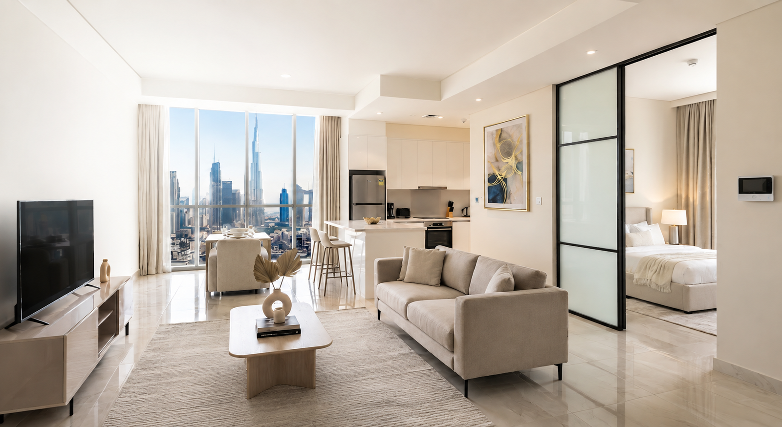 Preparing a 1BHK Apartment for Rental in Dubai
